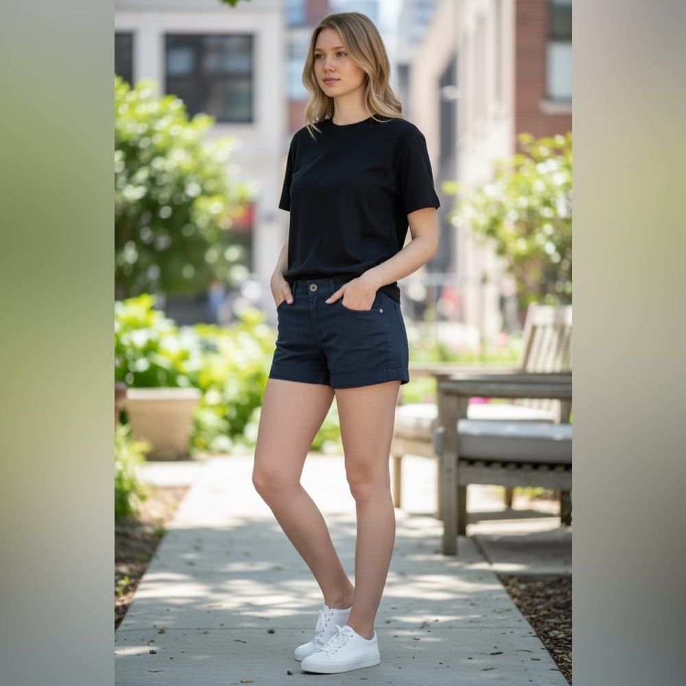 Hollister black chino Shorts size  3